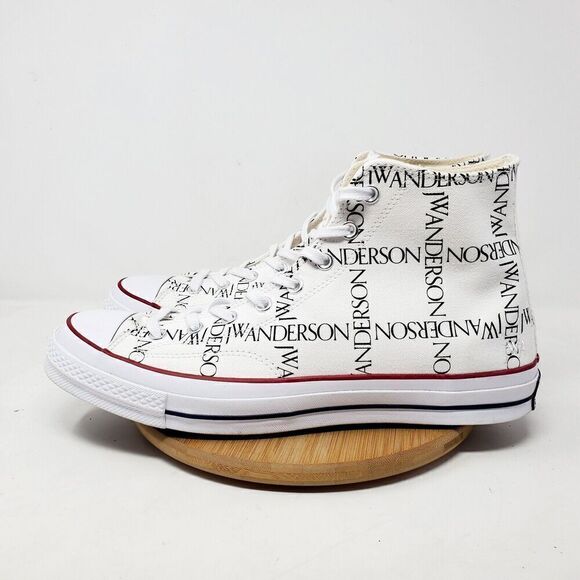 Converse JW Anderson Chuck Taylor 70 Shoes Mens 13 Hi Top Grid Logo Sneakers - Picture 1 of 12